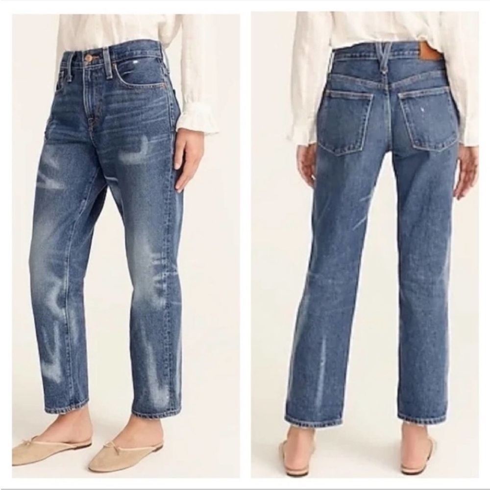 J.‎ Crew Slouchy Boyfriend Jeans Barn Wash Blue Denim Size 27 AX104 NEW